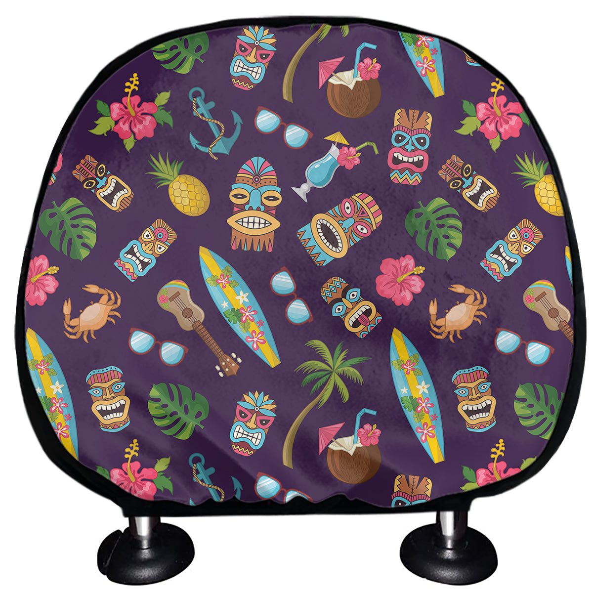 Summer Totem Pattern Print Car Headrest Covers