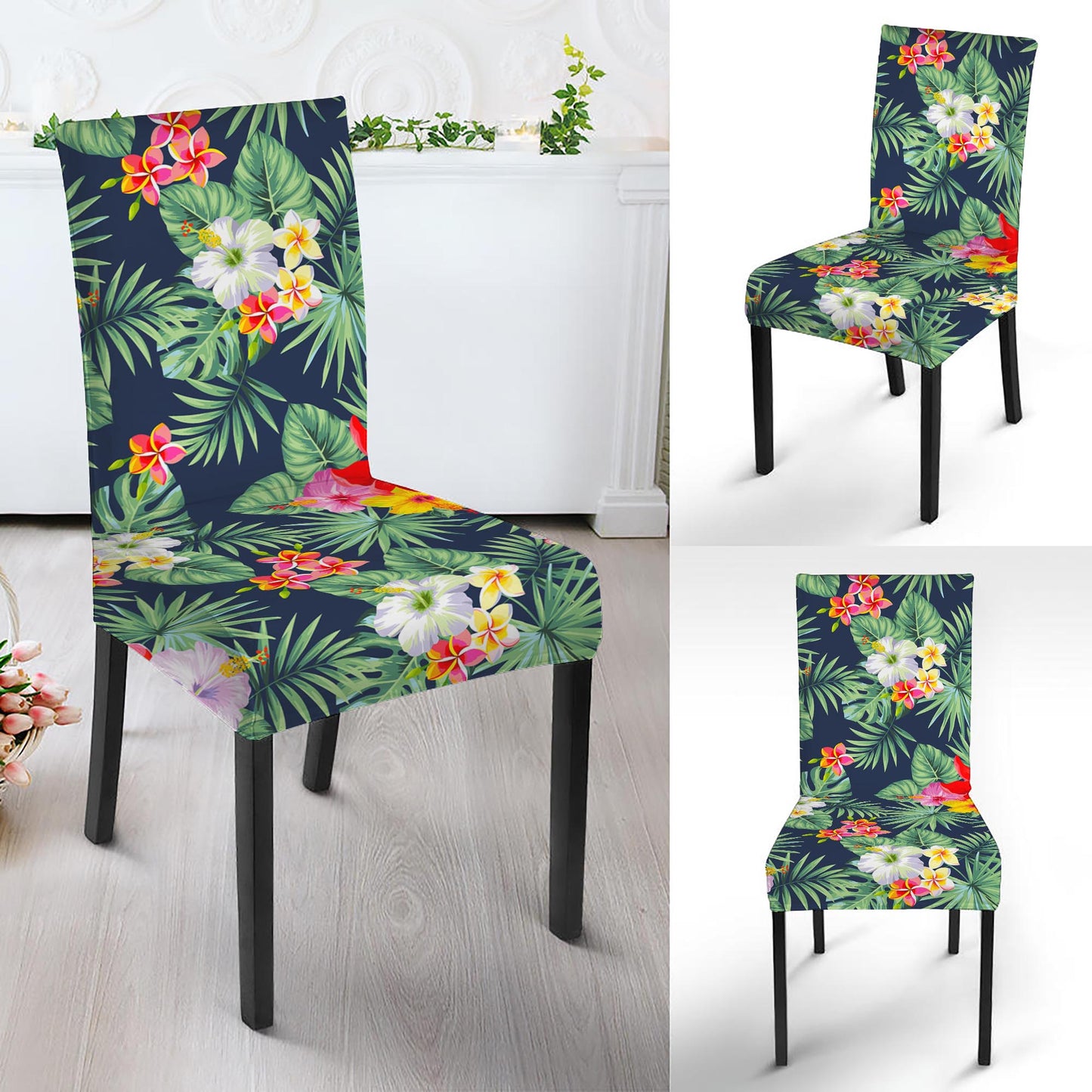 Summer Tropical Hawaii Pattern Print Dining Chair Slipcover
