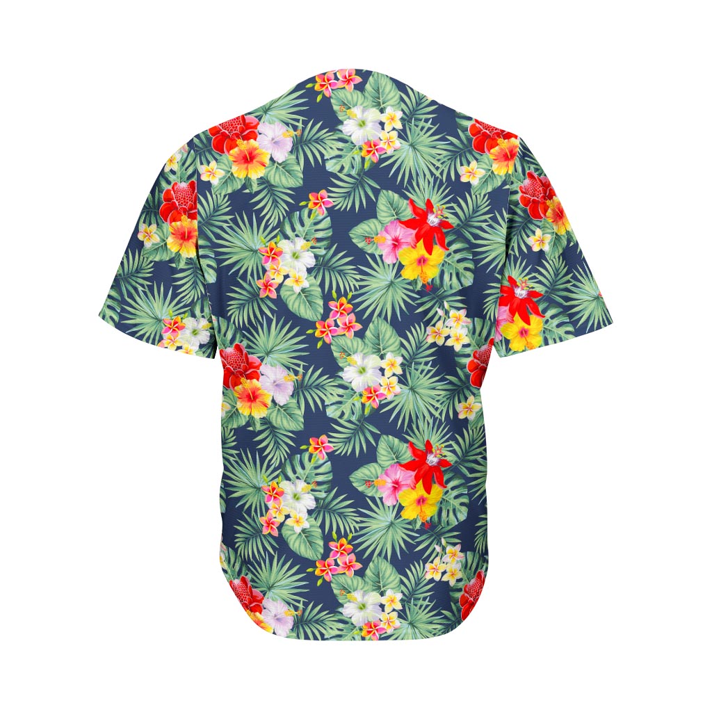 Summer Tropical Hawaii Pattern Print Men's Baseball Jersey