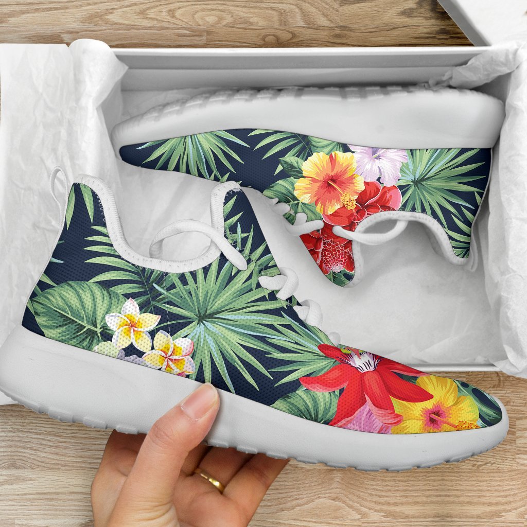 Summer Tropical Hawaii Pattern Print Mesh Knit Shoes GearFrost