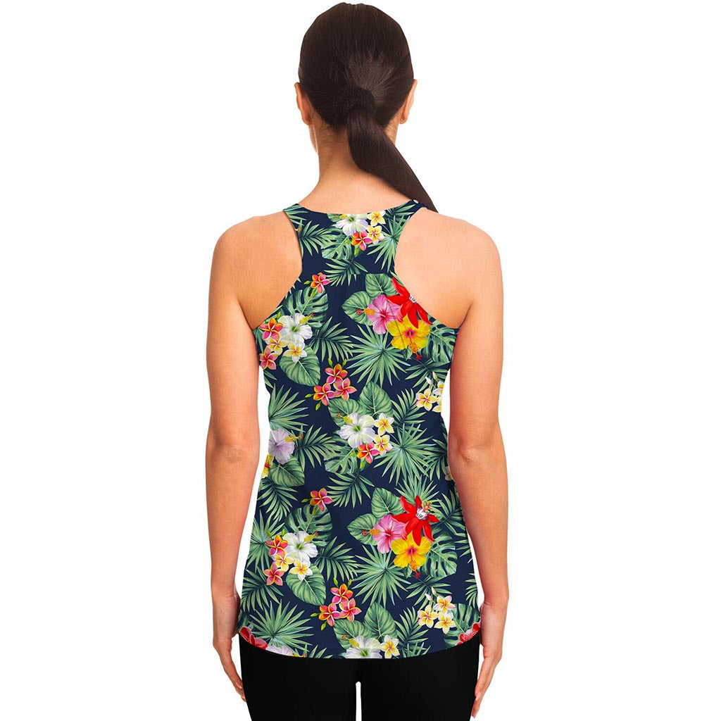 Summer Tropical Hawaii Pattern Print Women's Racerback Tank Top