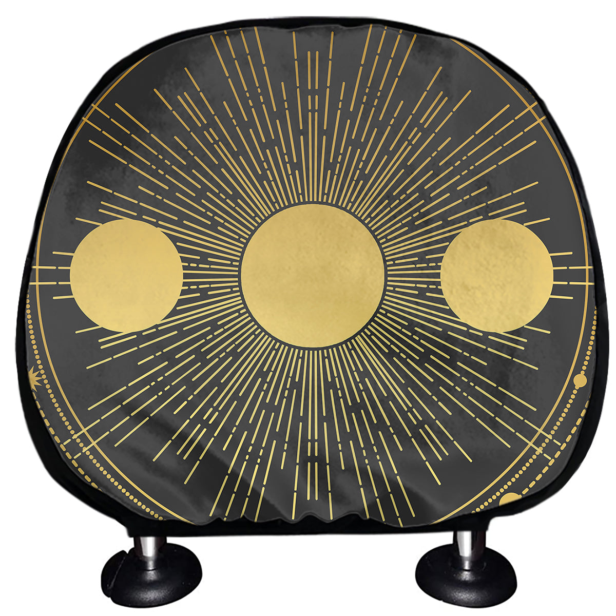 Sun And Moon Phase Print Car Headrest Covers