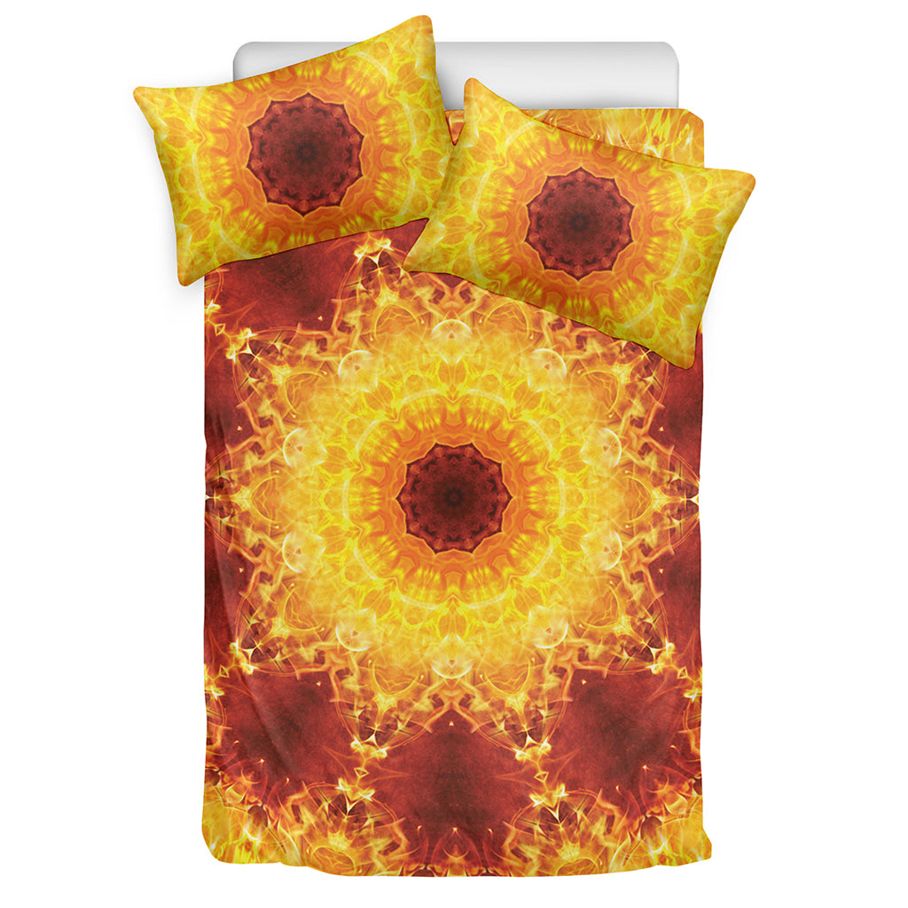 Sun Fire Kaleidoscope Print Duvet Cover Bedding Set