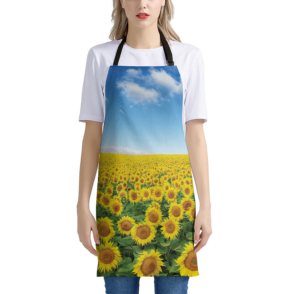 Sunflower Field Print Apron