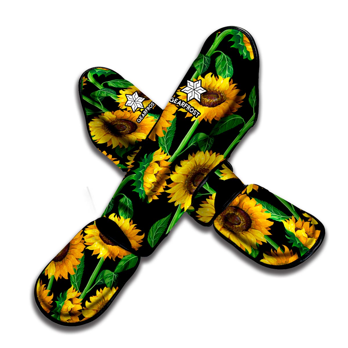 Sunflower Pattern Print Muay Thai Shin Guard