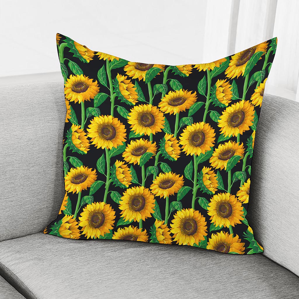 Sunflower Pattern Print Pillow Cover