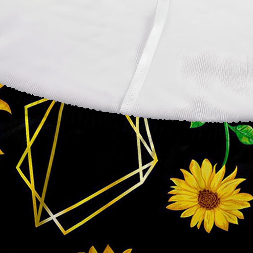 Sunflower Polygonal Pattern Print Sofa Cover