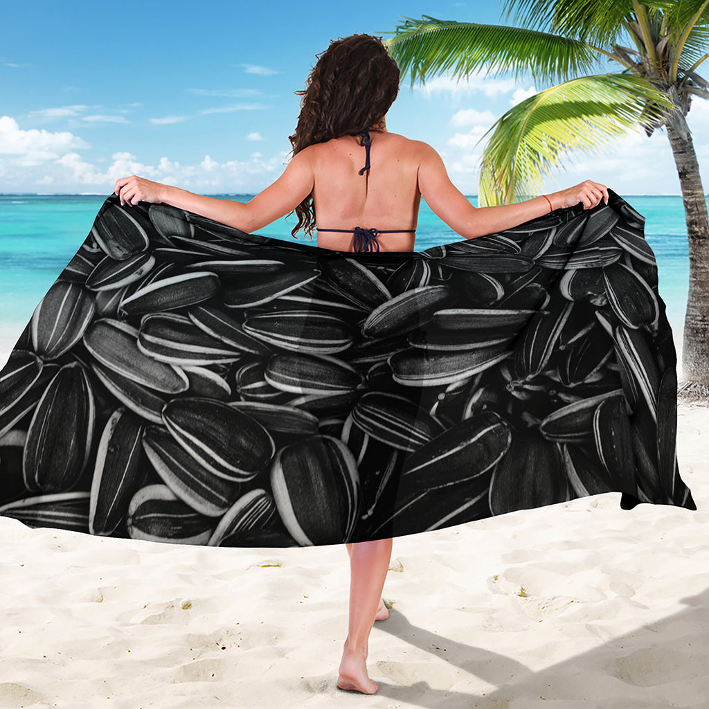 Sunflower Seeds Print Beach Sarong Wrap