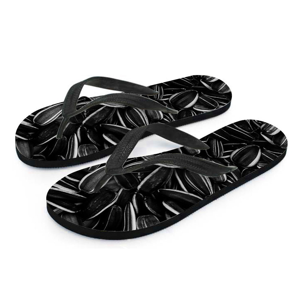 Sunflower Seeds Print Flip Flops