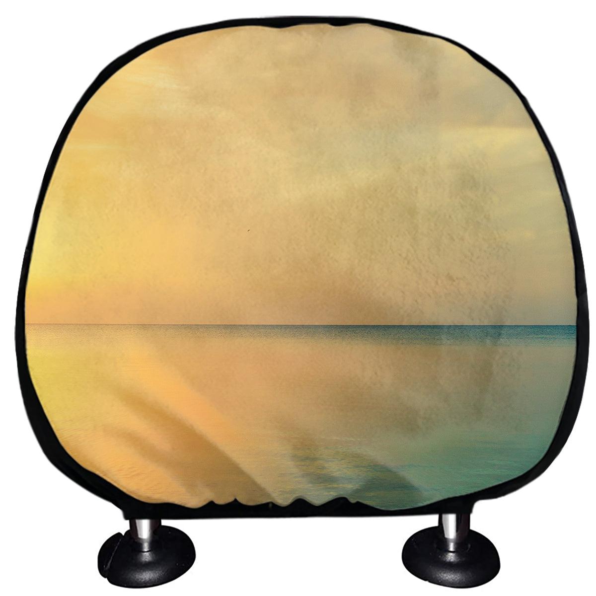 Sunrise Beach Print Car Headrest Covers