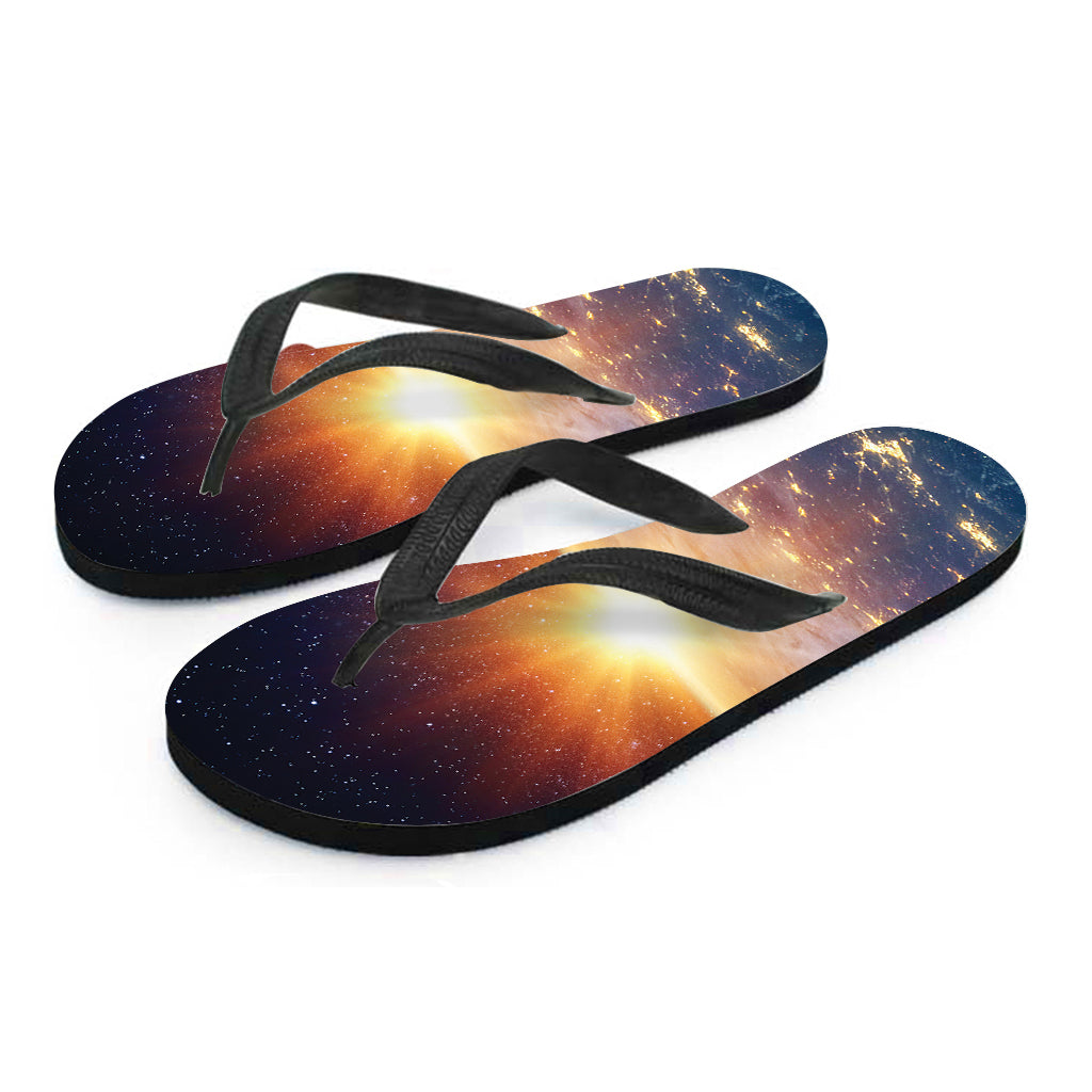 Sunrise Earth Print Flip Flops