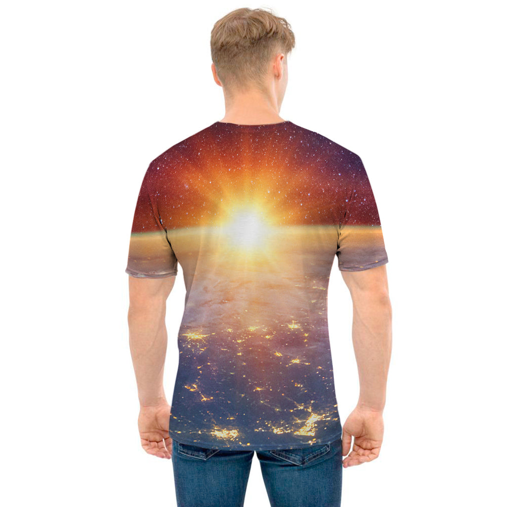Sunrise Earth Print Men's T-Shirt