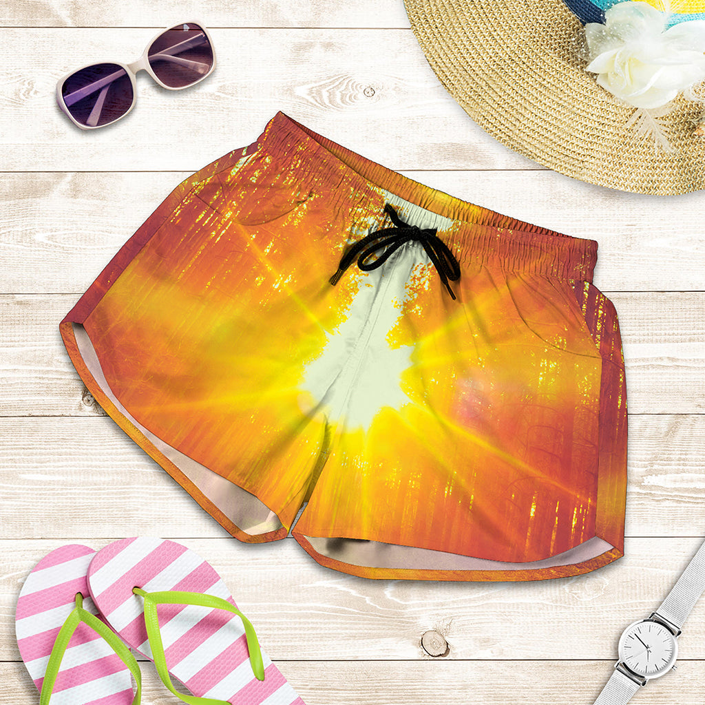 Sunrise Forest Print Women's Shorts