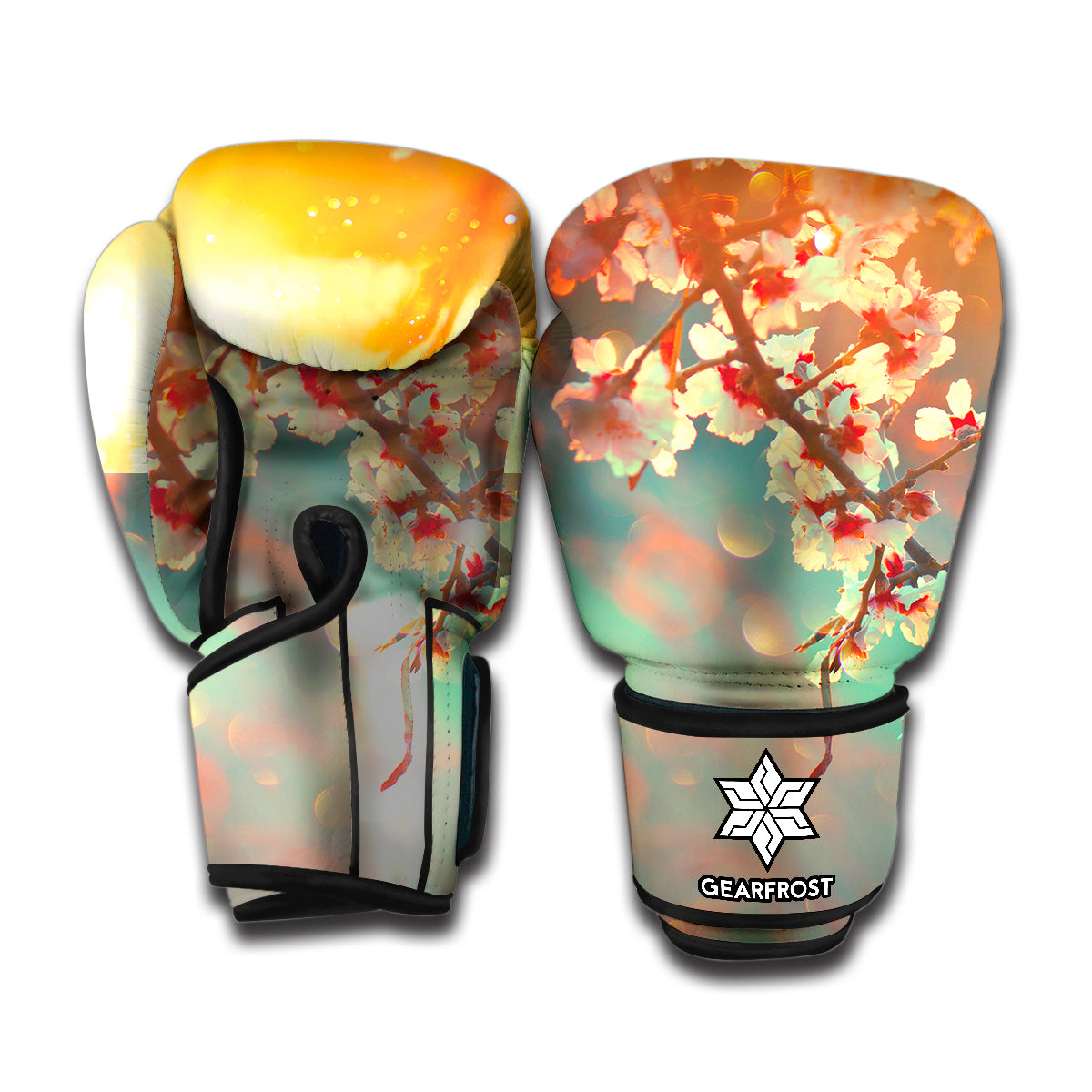 Cherry Red Print Pattern Boxing Gloves main image 1