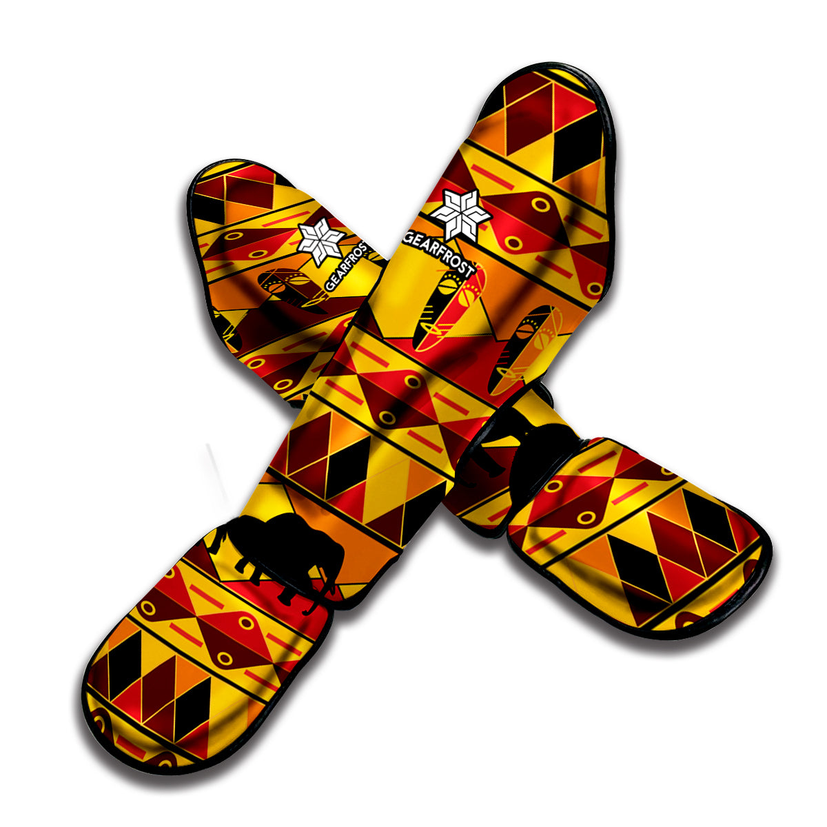 Sunset African Tribal Pattern Print Muay Thai Shin Guard