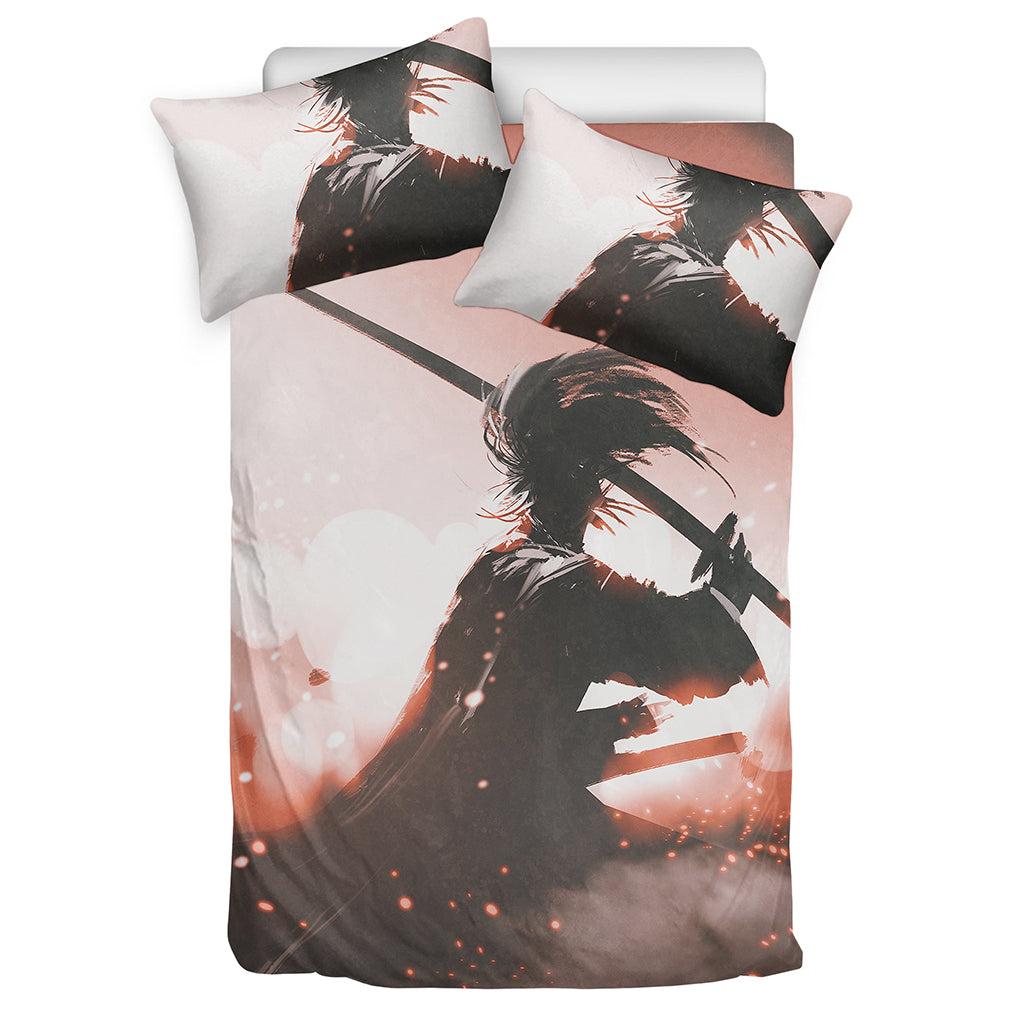 Sunset Japanese Samurai Print Duvet Cover Bedding Set
