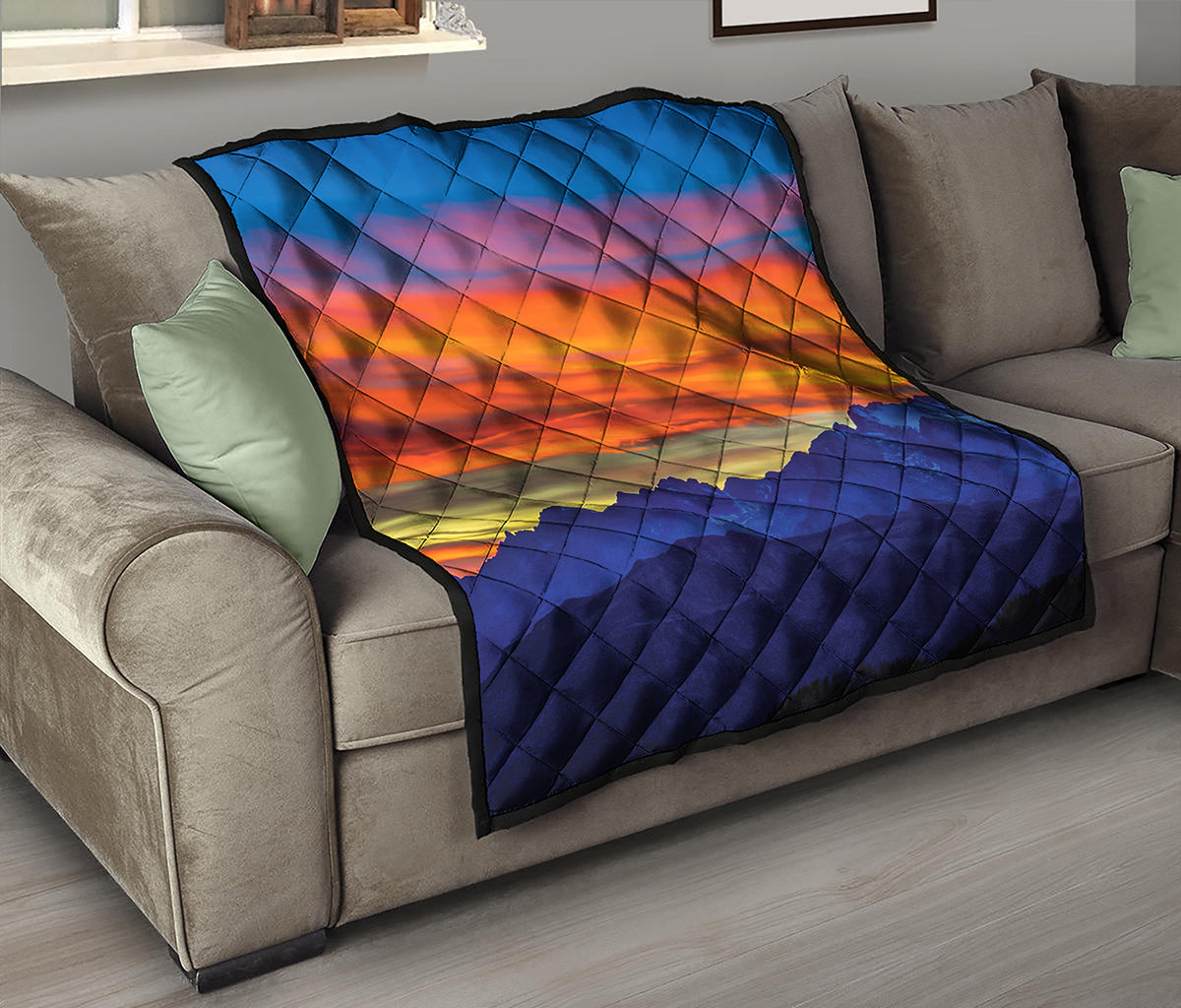 Sunset Mountain Print Quilt