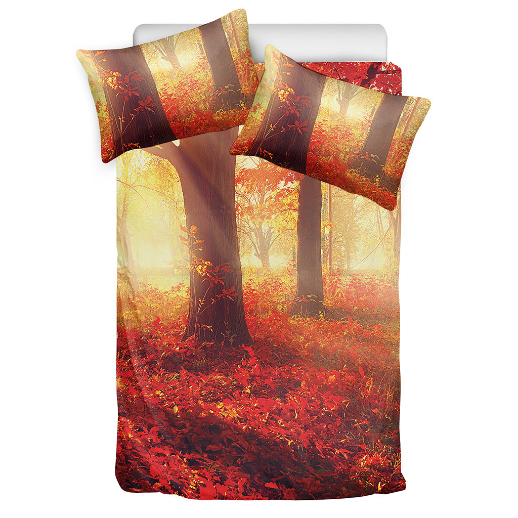 Sunshine Autumn Tree Print Duvet Cover Bedding Set