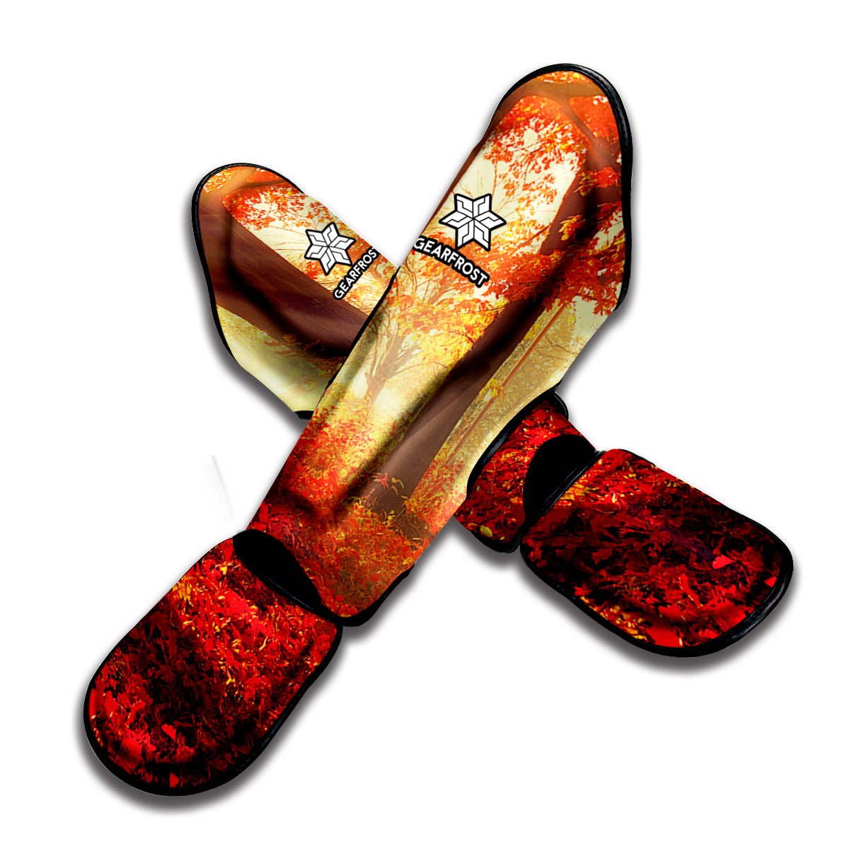 Sunshine Autumn Tree Print Muay Thai Shin Guard