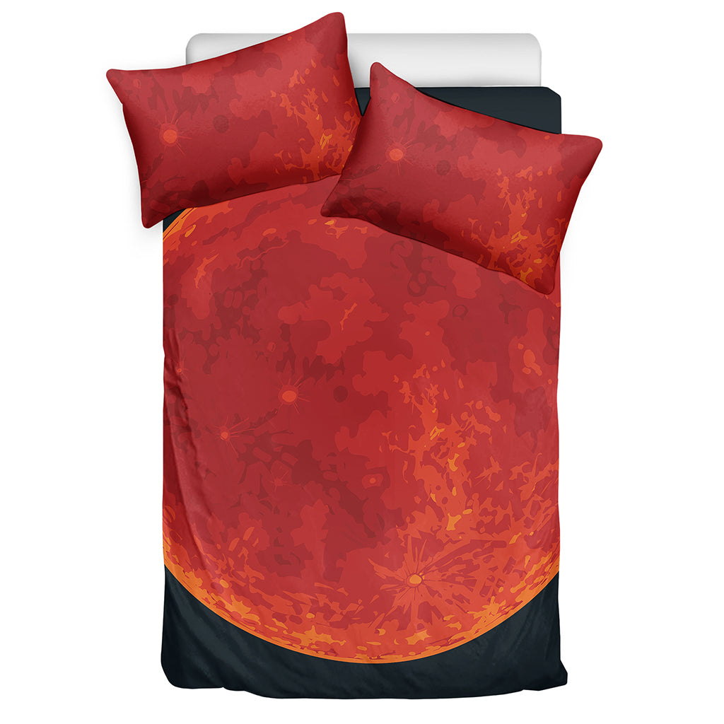 Super Blood Moon Lunar Eclipse Print Duvet Cover Bedding Set