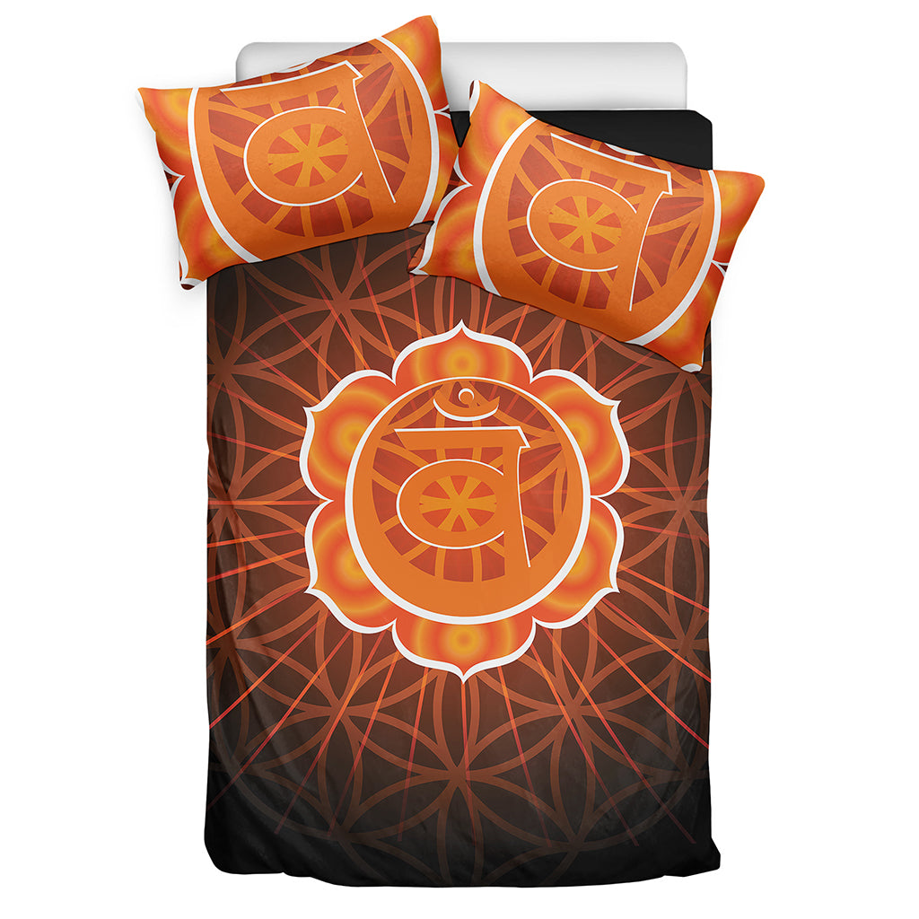 Swadhisthana Chakra Spiritual Print Duvet Cover Bedding Set