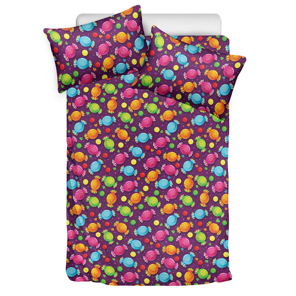 Sweet Candy Pattern Print Duvet Cover Bedding Set