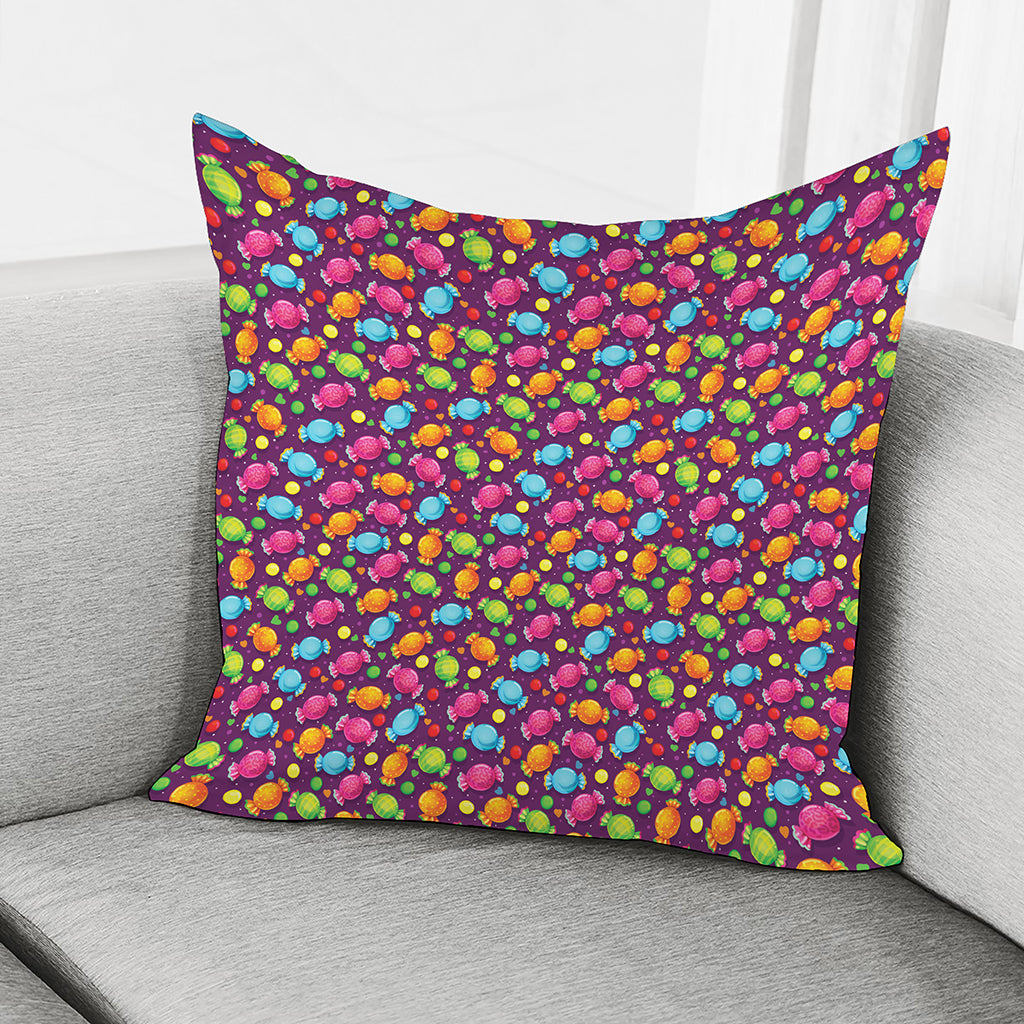Sweet Candy Pattern Print Pillow Cover