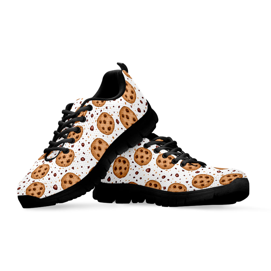 Sweet Cookie Pattern Print Black Sneakers