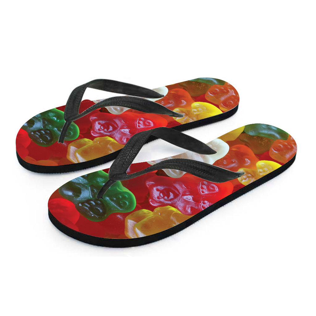 Sweet Gummy Bear Print Flip Flops