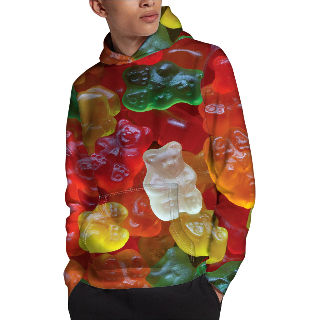 Sweet Gummy Bear Print Pullover Hoodie