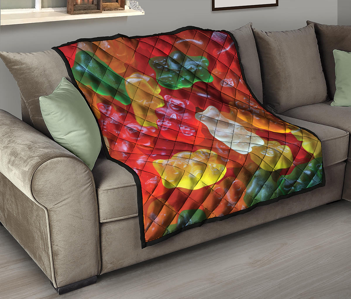 Sweet Gummy Bear Print Quilt