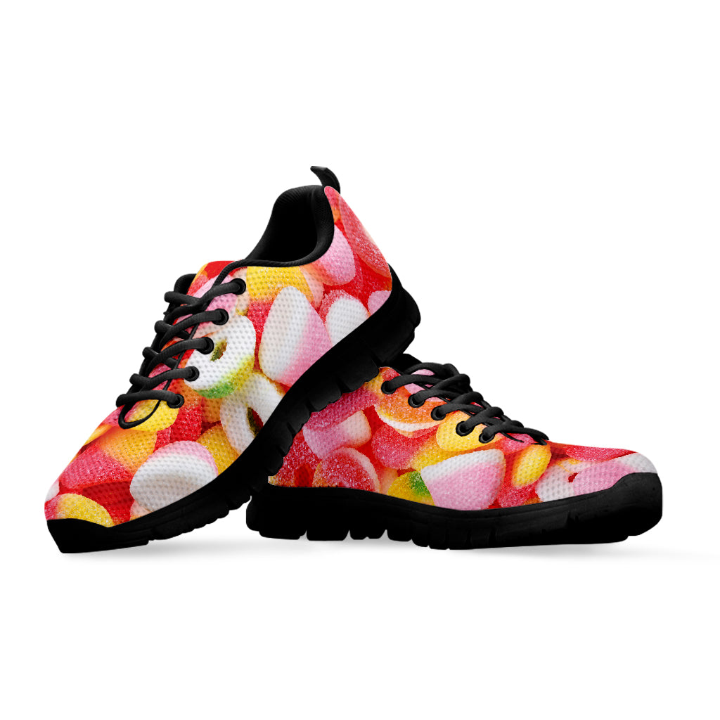 Sweet Gummy Print Black Sneakers