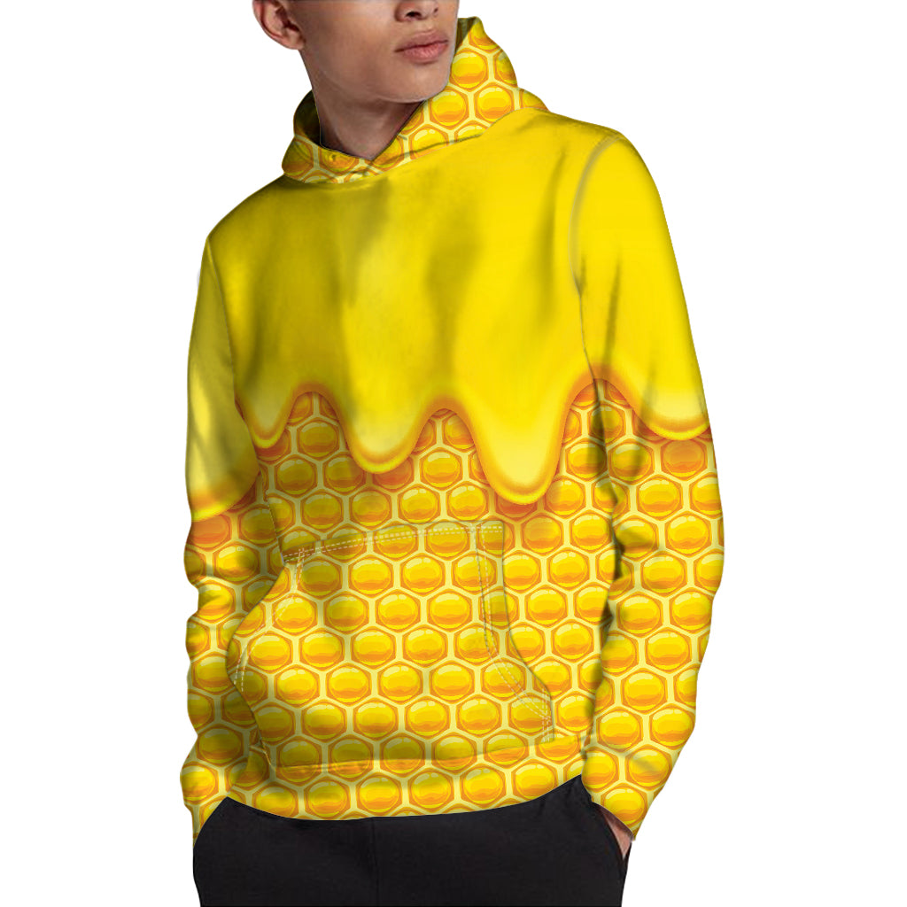 Sweet Honey Honeycomb Print Pullover Hoodie