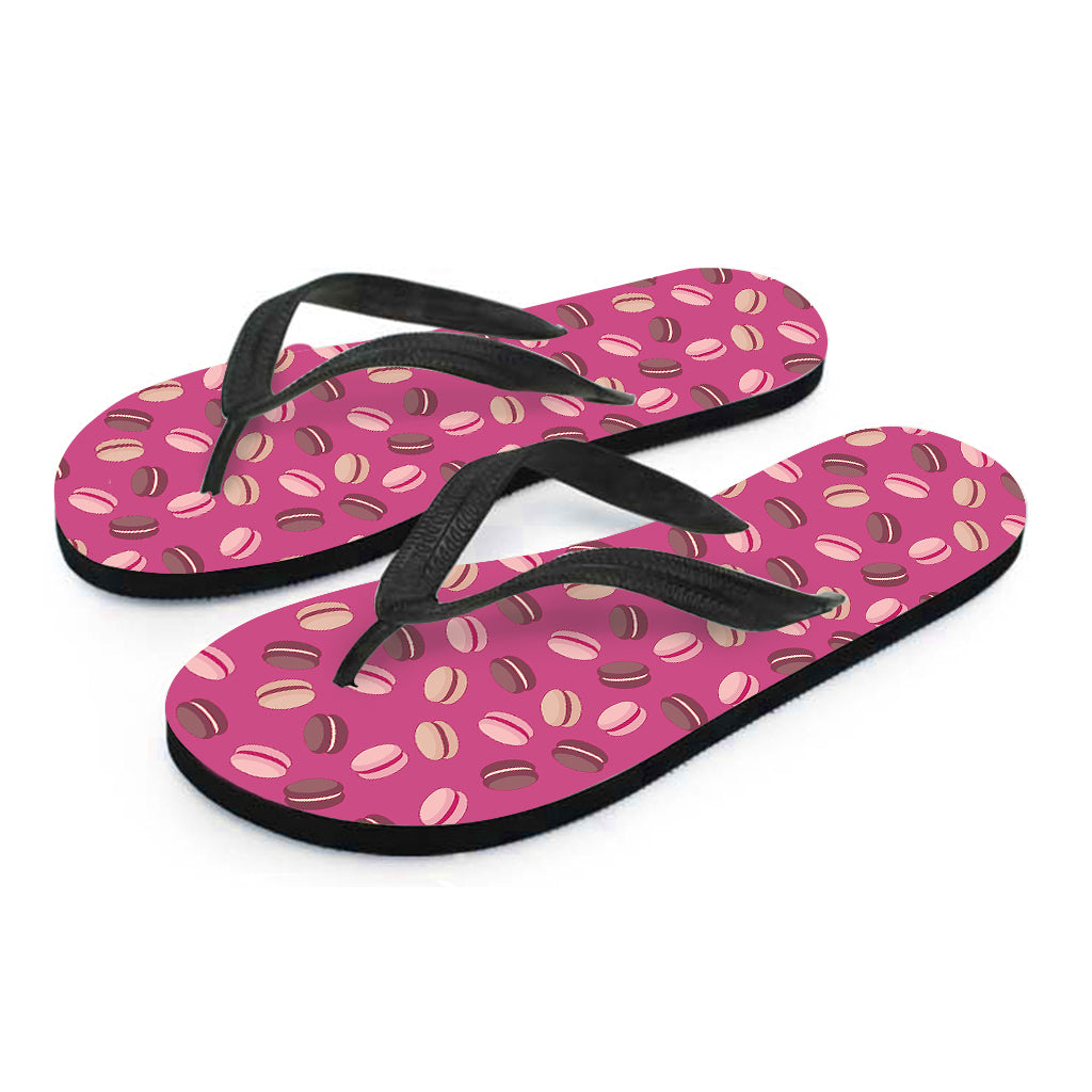 Sweet Macarons Pattern Print Flip Flops