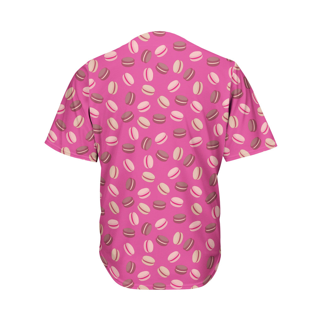 Sweet Macarons Pattern Print Men's Baseball Jersey