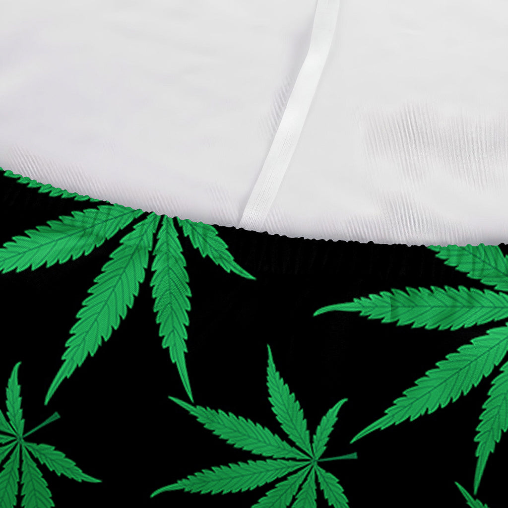 Swirl Cannabis Leaf Print Sofa Cover