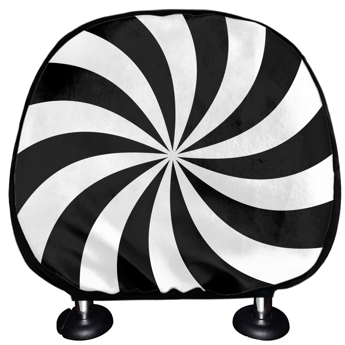 Swirl Optical Illusion Print Car Headrest Covers