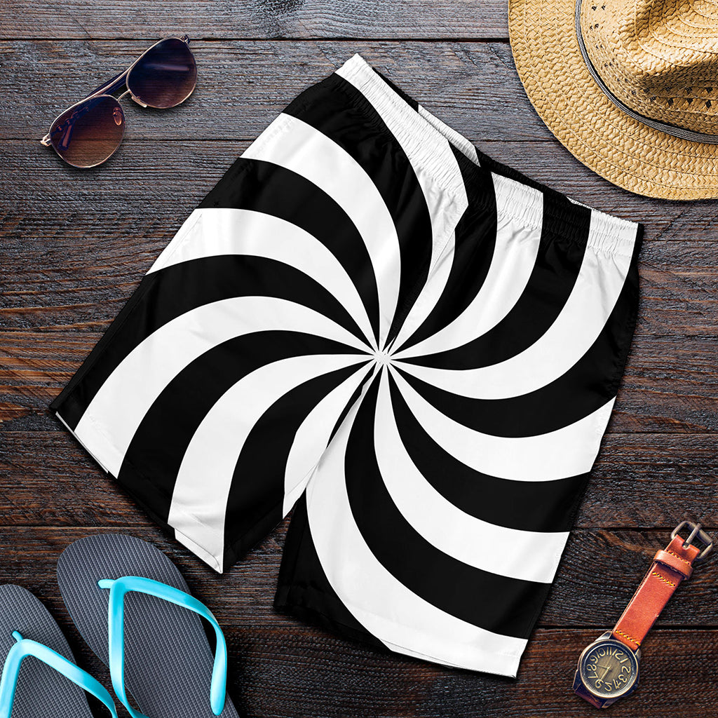 Swirl Optical Illusion Print Men's Shorts