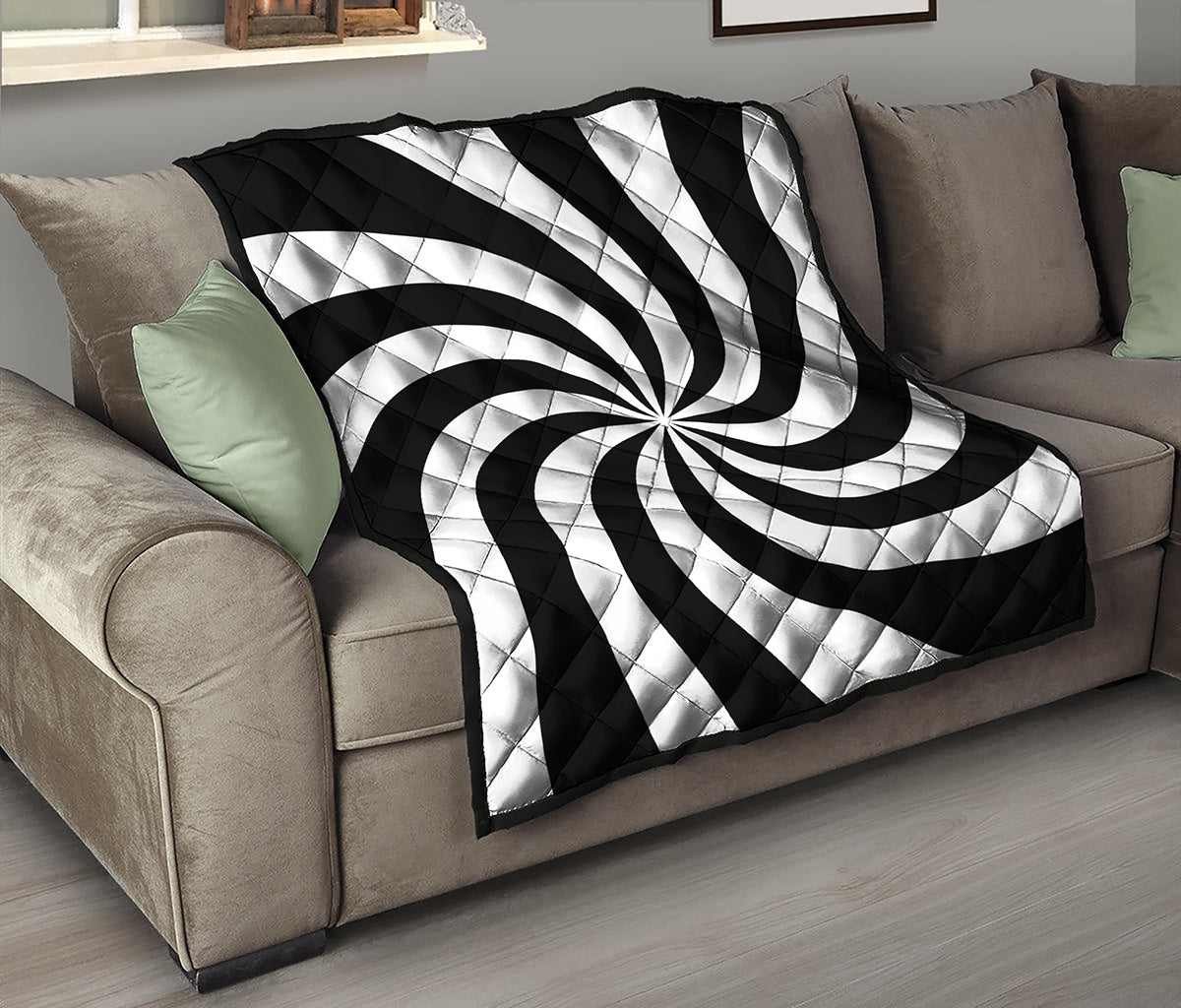 Swirl Optical Illusion Print Quilt