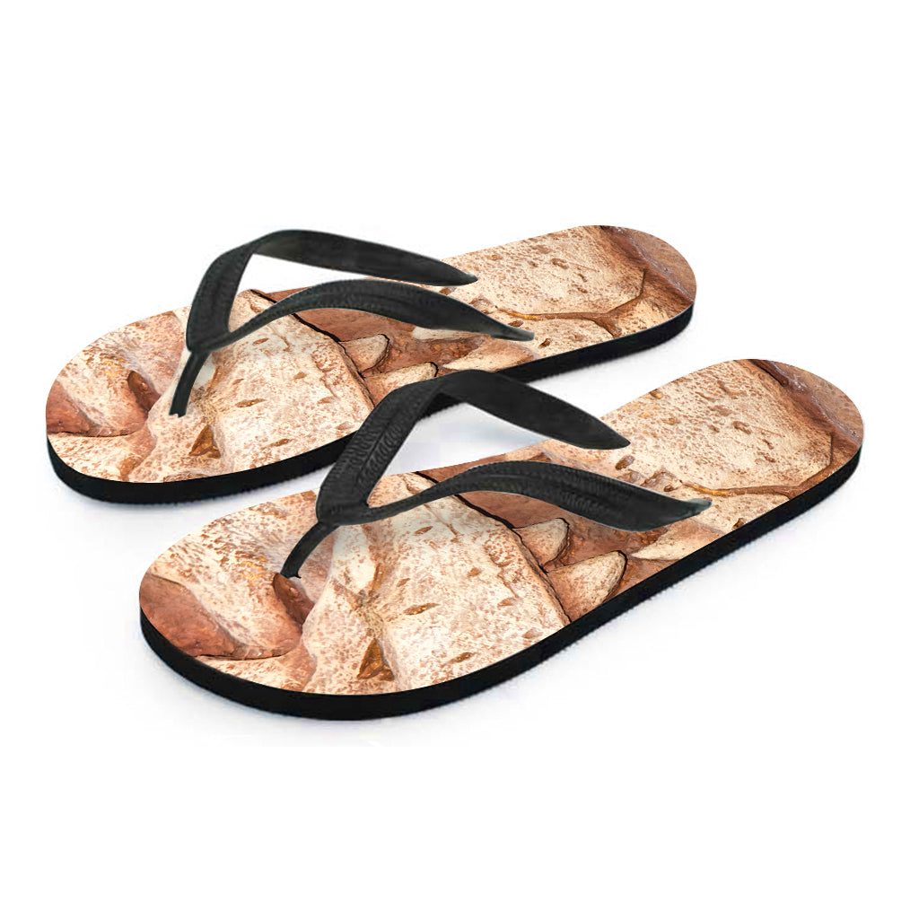 T-Rex Fossil Print Flip Flops