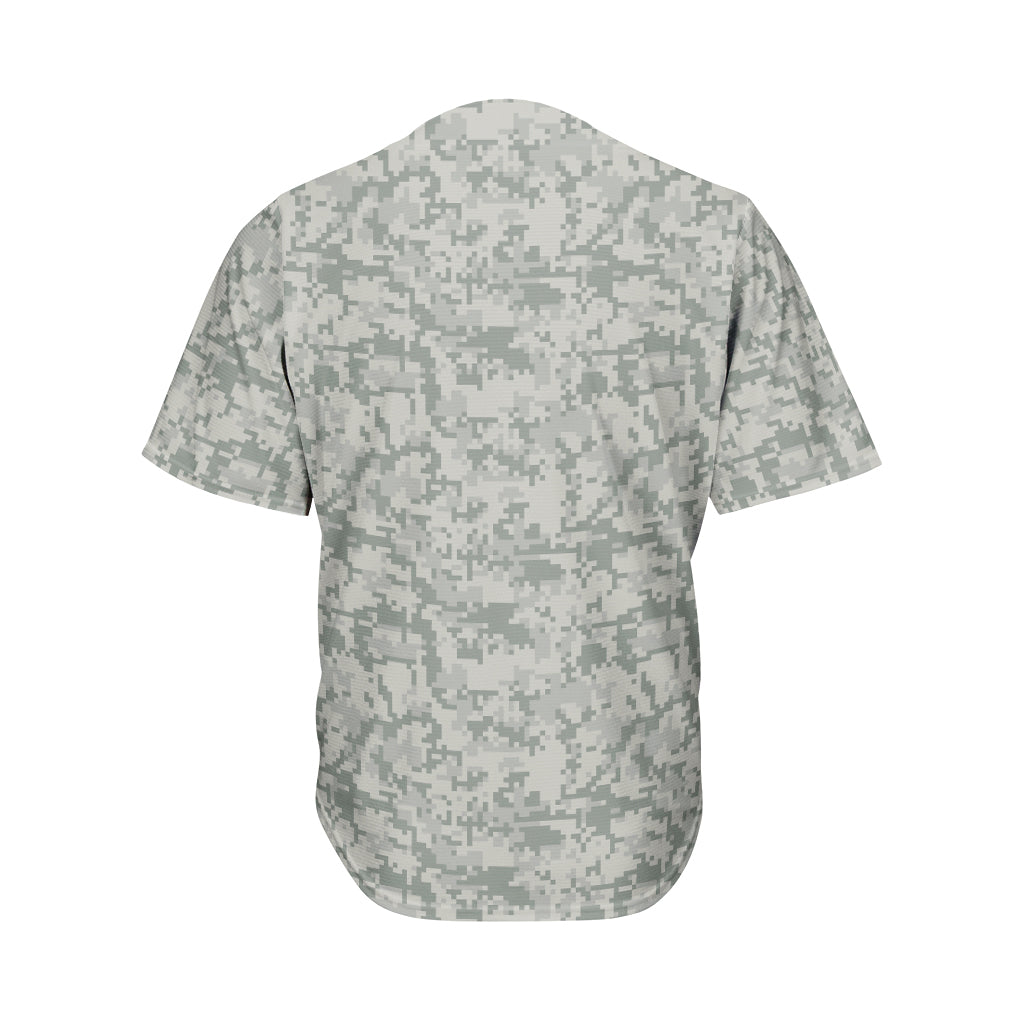 Tan Digital Camo Pattern Print Men's Baseball Jersey