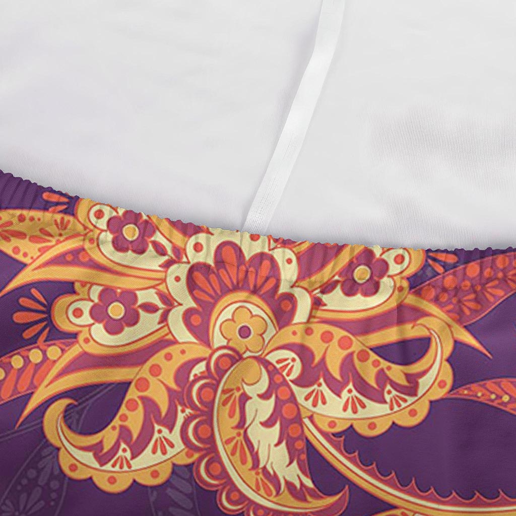 Tangerine Floral Bohemian Pattern Print Sofa Cover