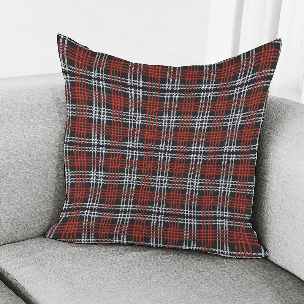 Tartan Knitted Pattern Print Pillow Cover