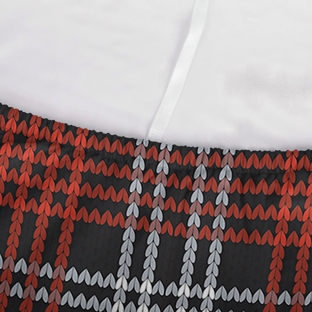 Tartan Knitted Pattern Print Sofa Cover