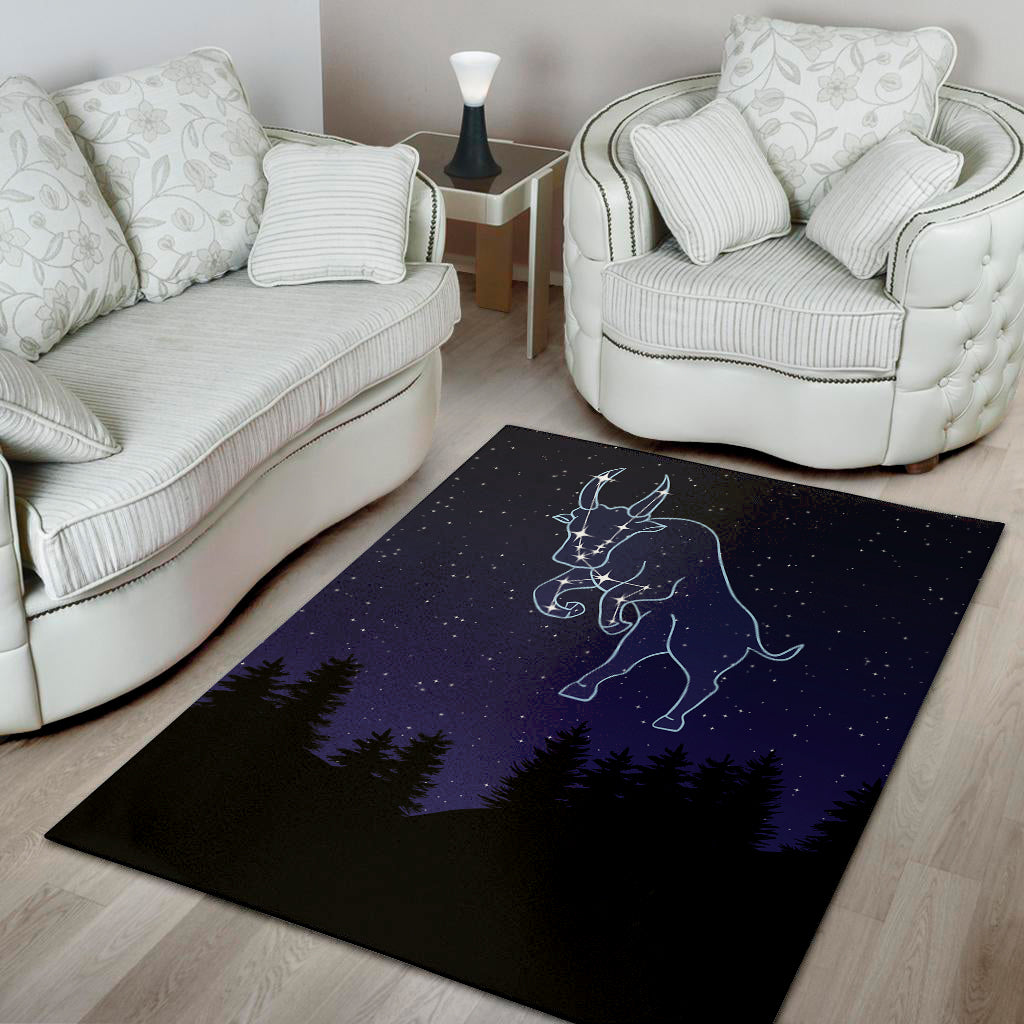 Taurus Constellation Print Area Rug
