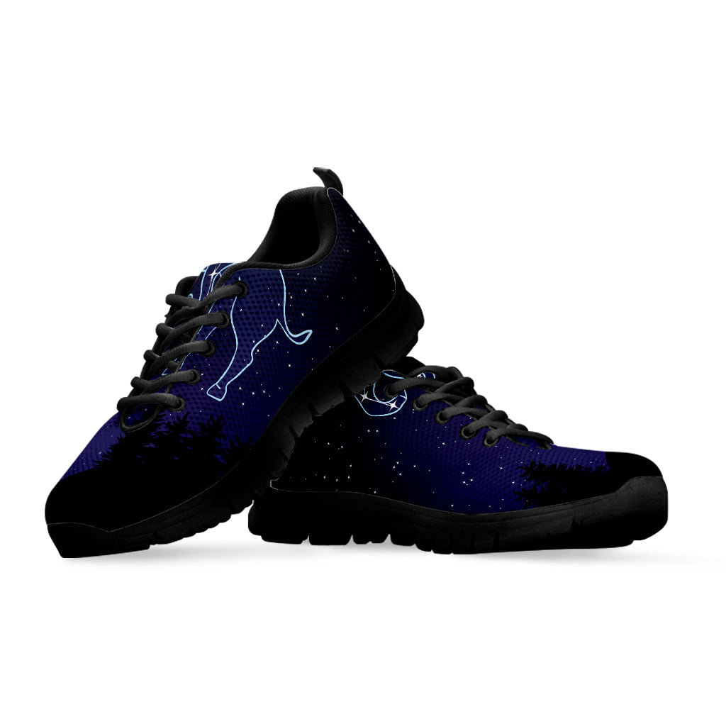 Taurus Constellation Print Black Sneakers