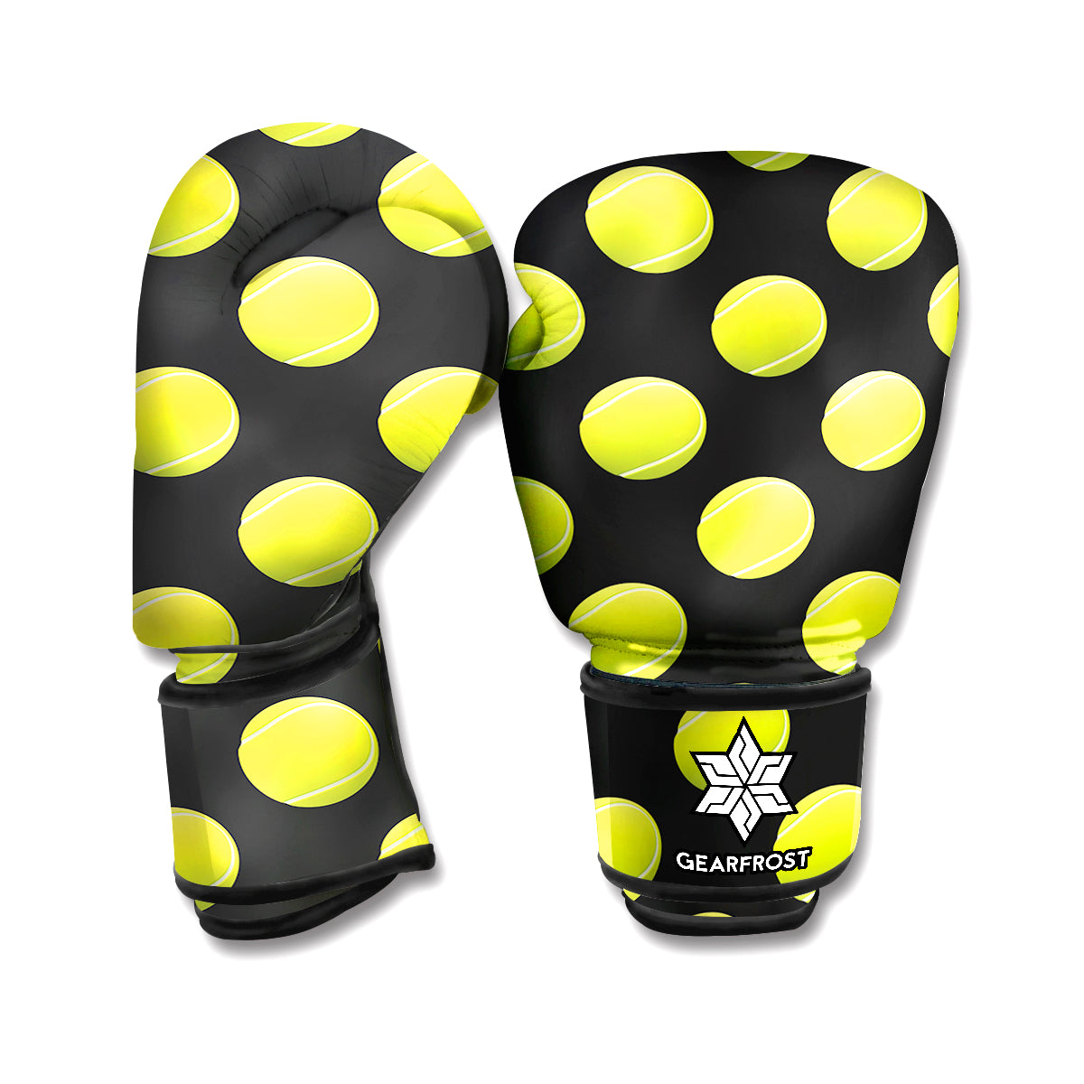 Tennis Balls Pattern Print Boxing Gloves