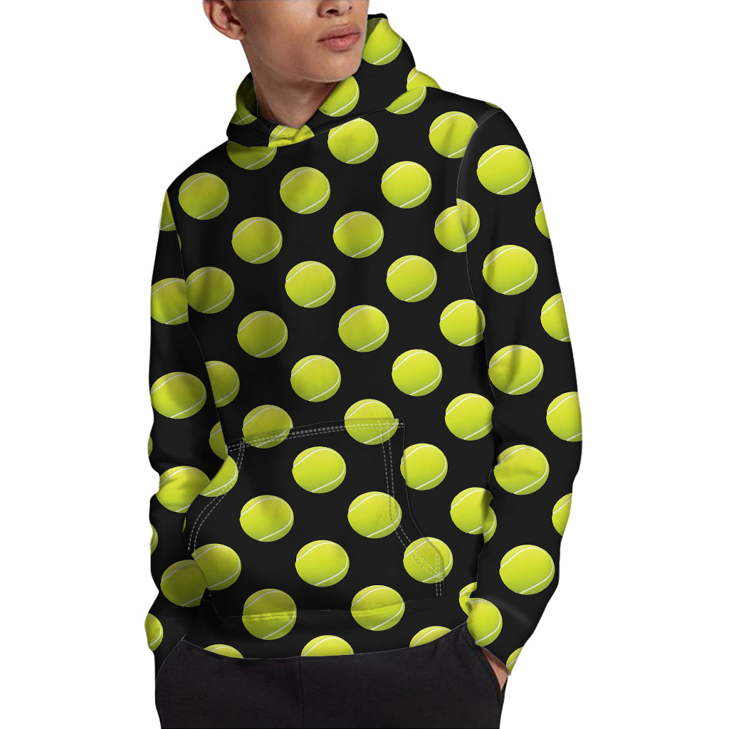 Tennis Balls Pattern Print Pullover Hoodie