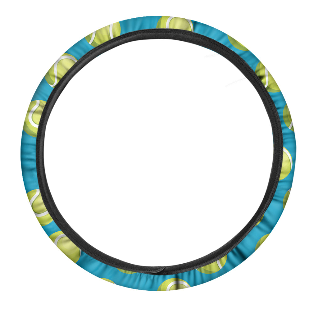 Tennis Theme Pattern Print Car Steering Wheel Cover