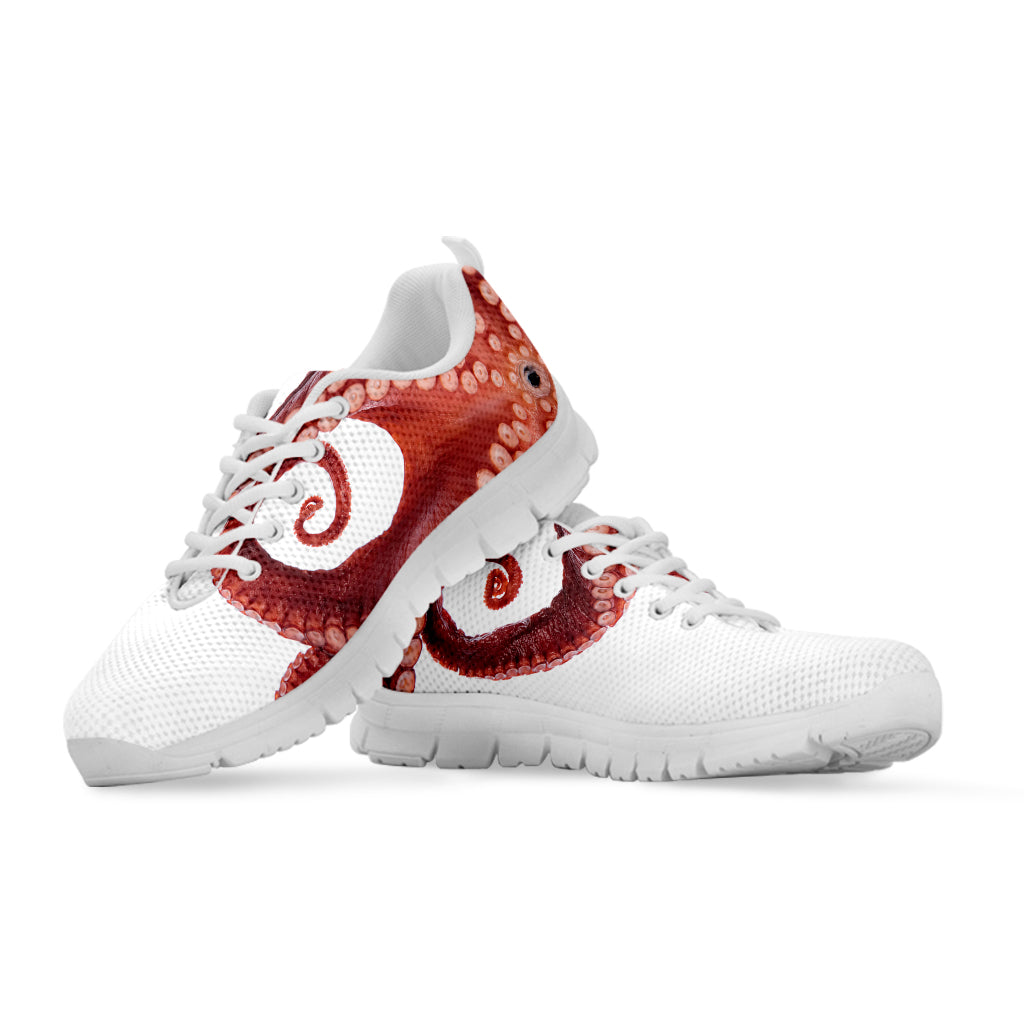 Tentacles Of Octopus Print White Sneakers